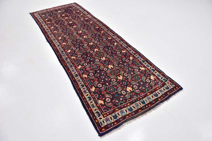 105cm x 310cm anudado a mano Hossainabad Alfombra Persa Lana Pasillera