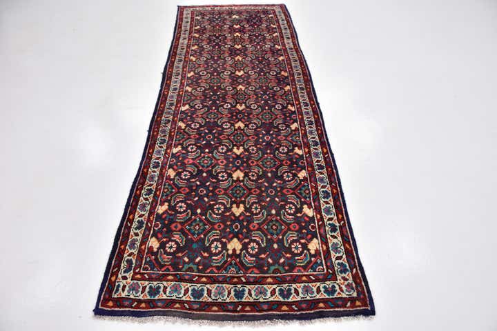 105cm x 310cm anudado a mano Hossainabad Alfombra Persa Lana Pasillera