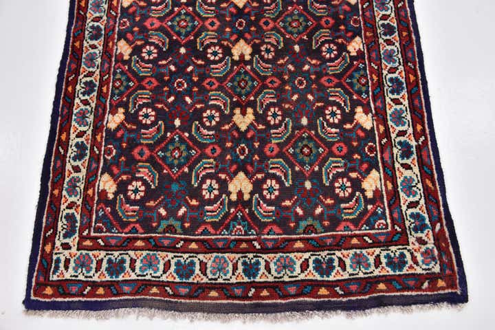 105cm x 310cm anudado a mano Hossainabad Alfombra Persa Lana Pasillera
