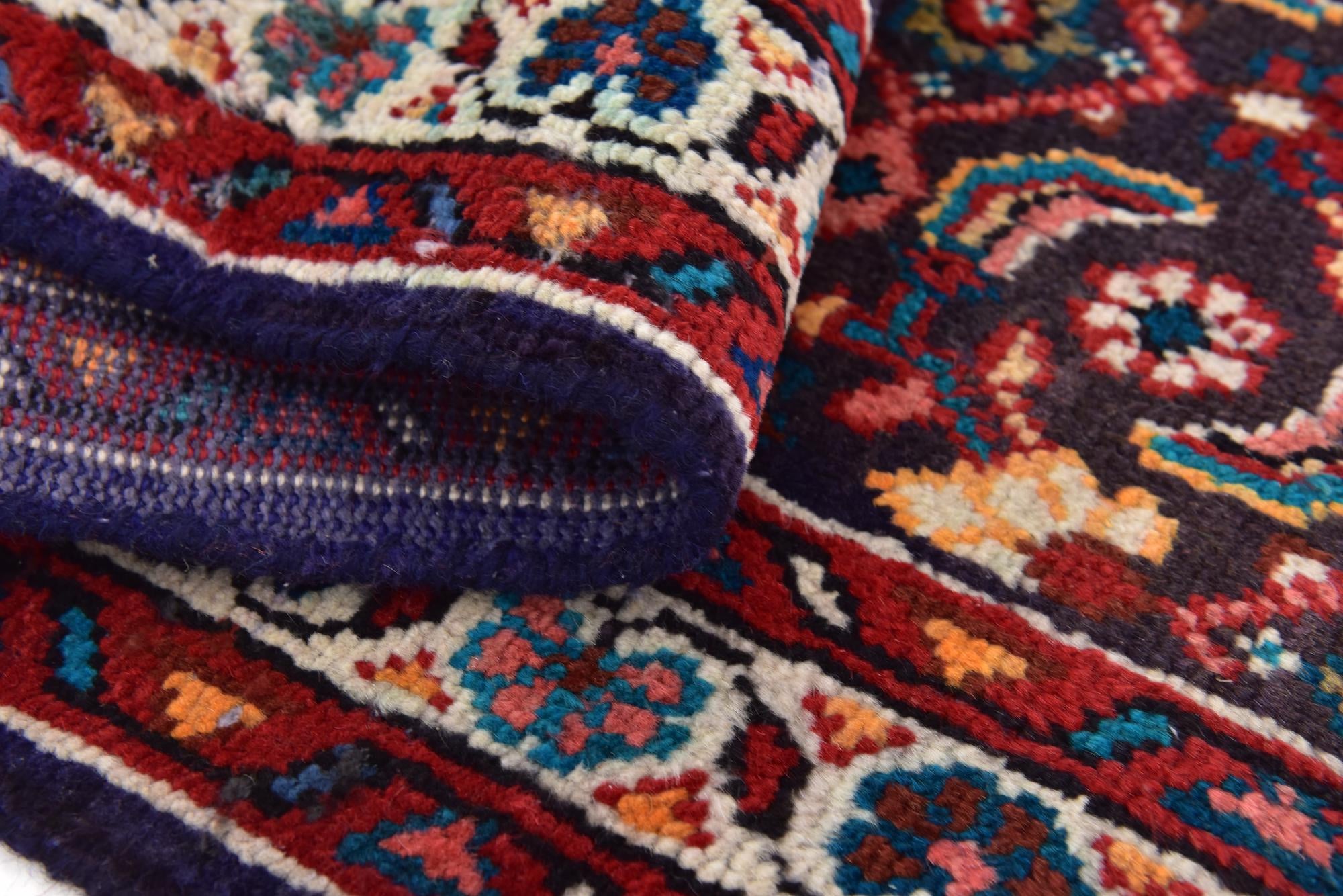105cm x 310cm anudado a mano Hossainabad Alfombra Persa Lana Pasillera