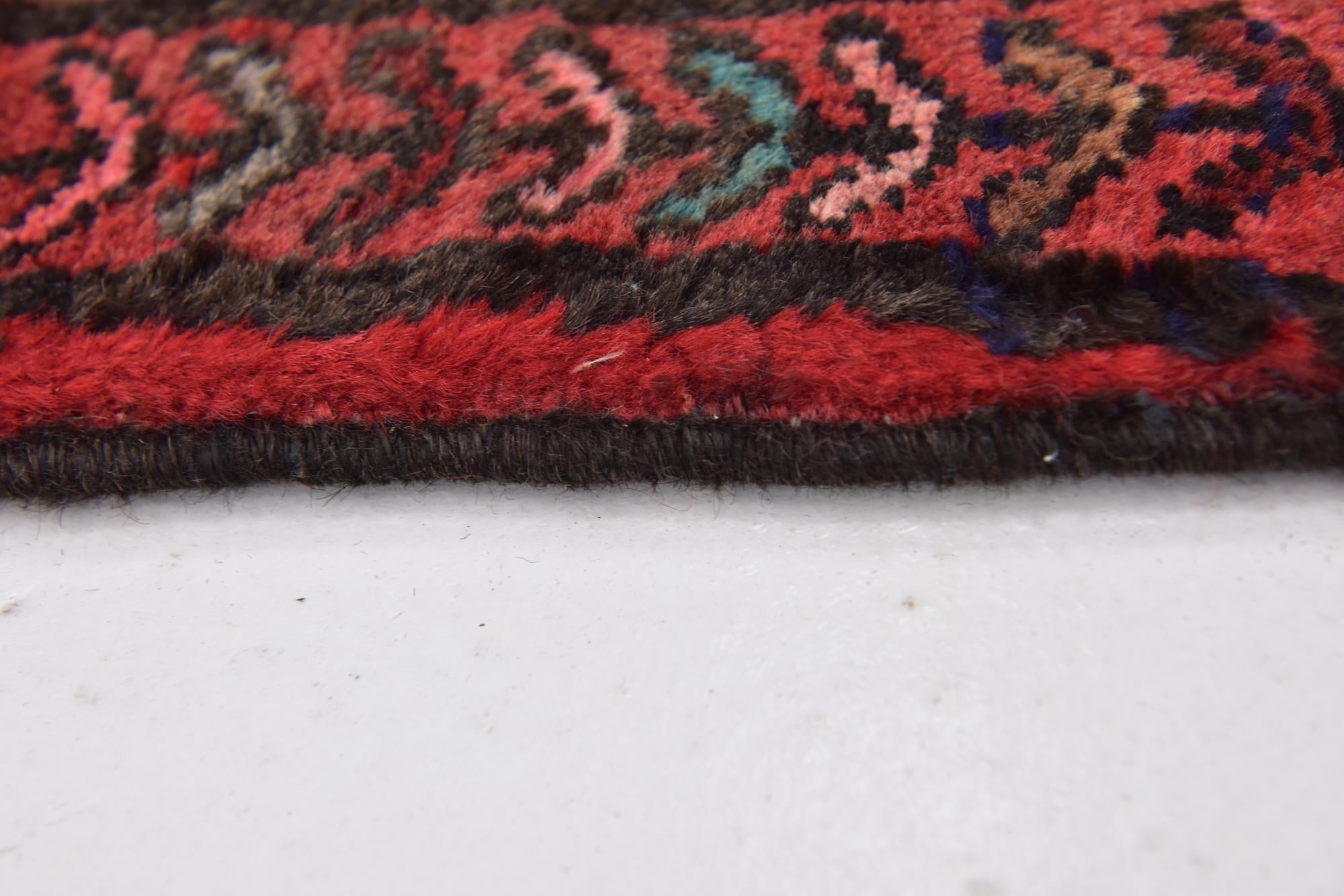 4' x 10' 2 Hand Knotted Hossainabad Persian Wool Runner Rug