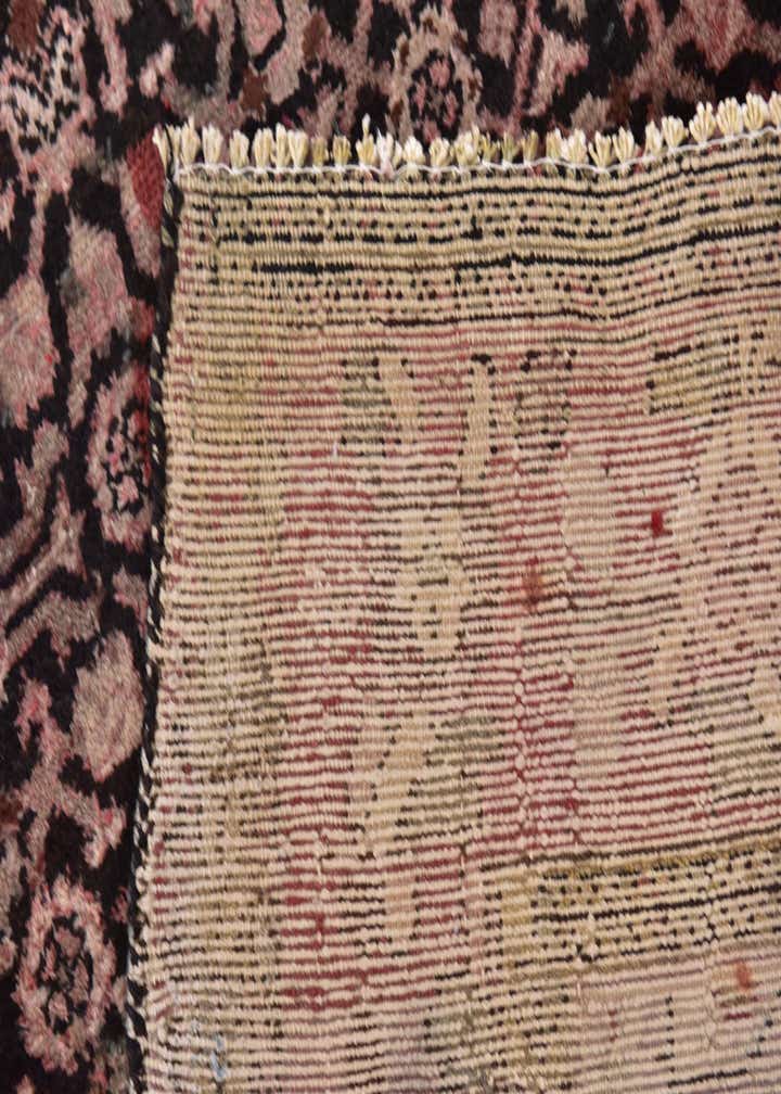 4' 2 x 10' 3 Hand Knotted Hossainabad Persian Wool Runner Rug