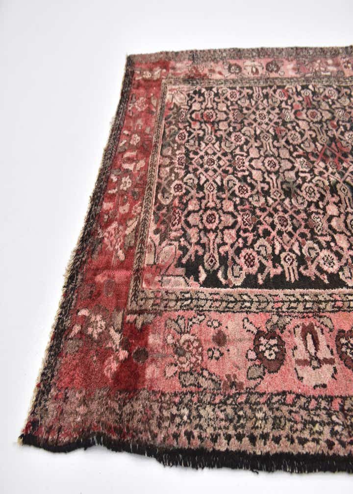 4' 2 x 10' 3 Hand Knotted Hossainabad Persian Wool Runner Rug