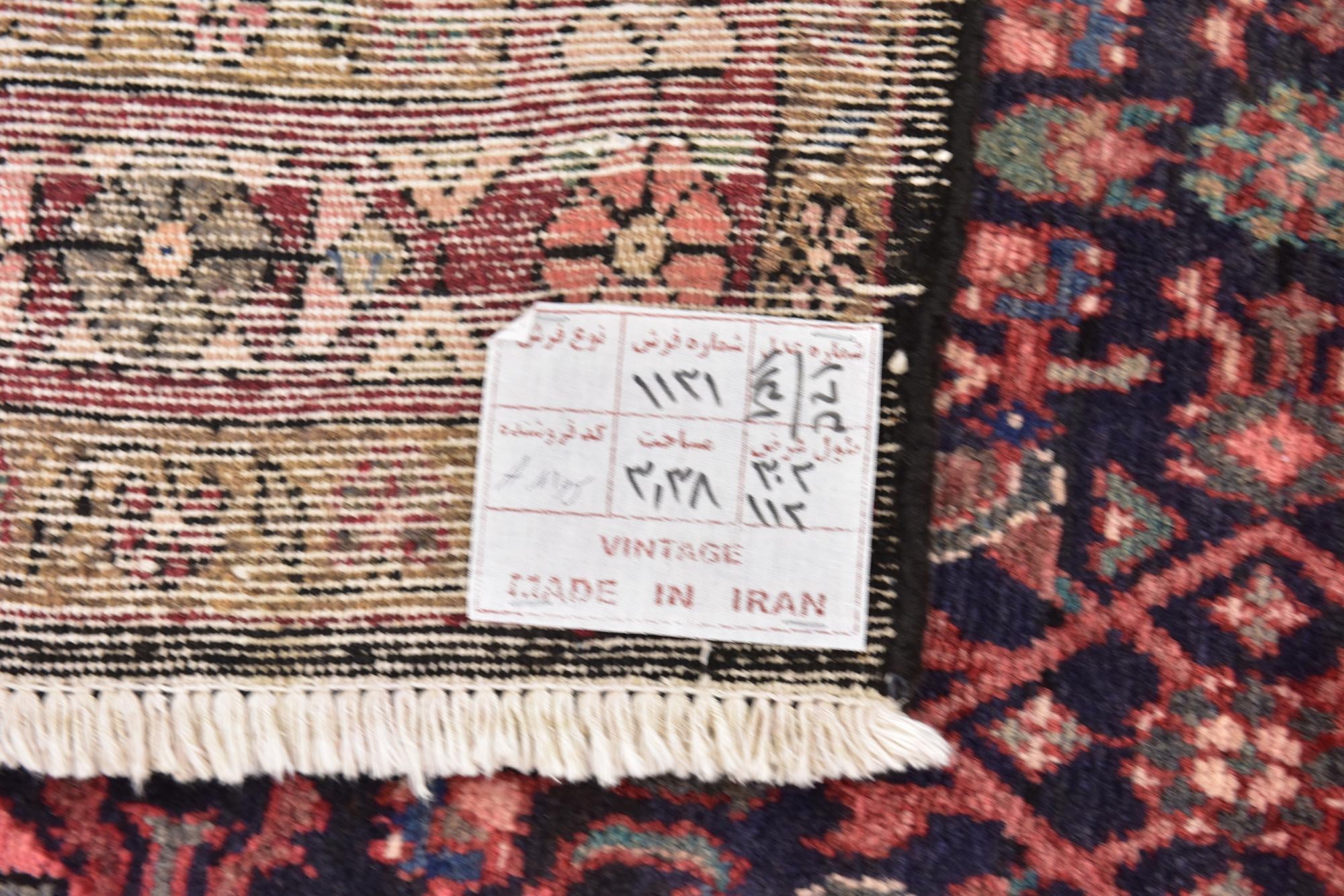 3' 9 x 10' Hand Knotted Hossainabad Persian Wool Runner Rug