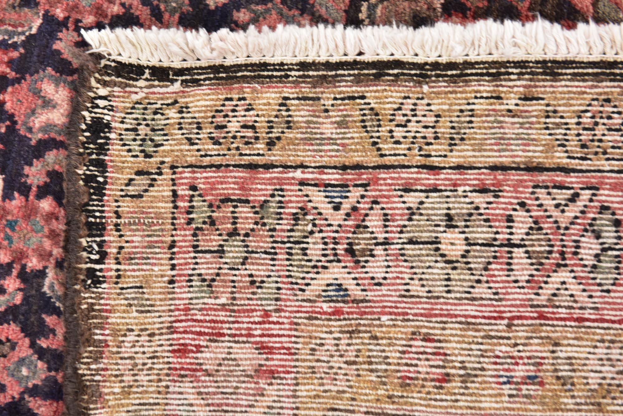 3' 9 x 10' Hand Knotted Hossainabad Persian Wool Runner Rug