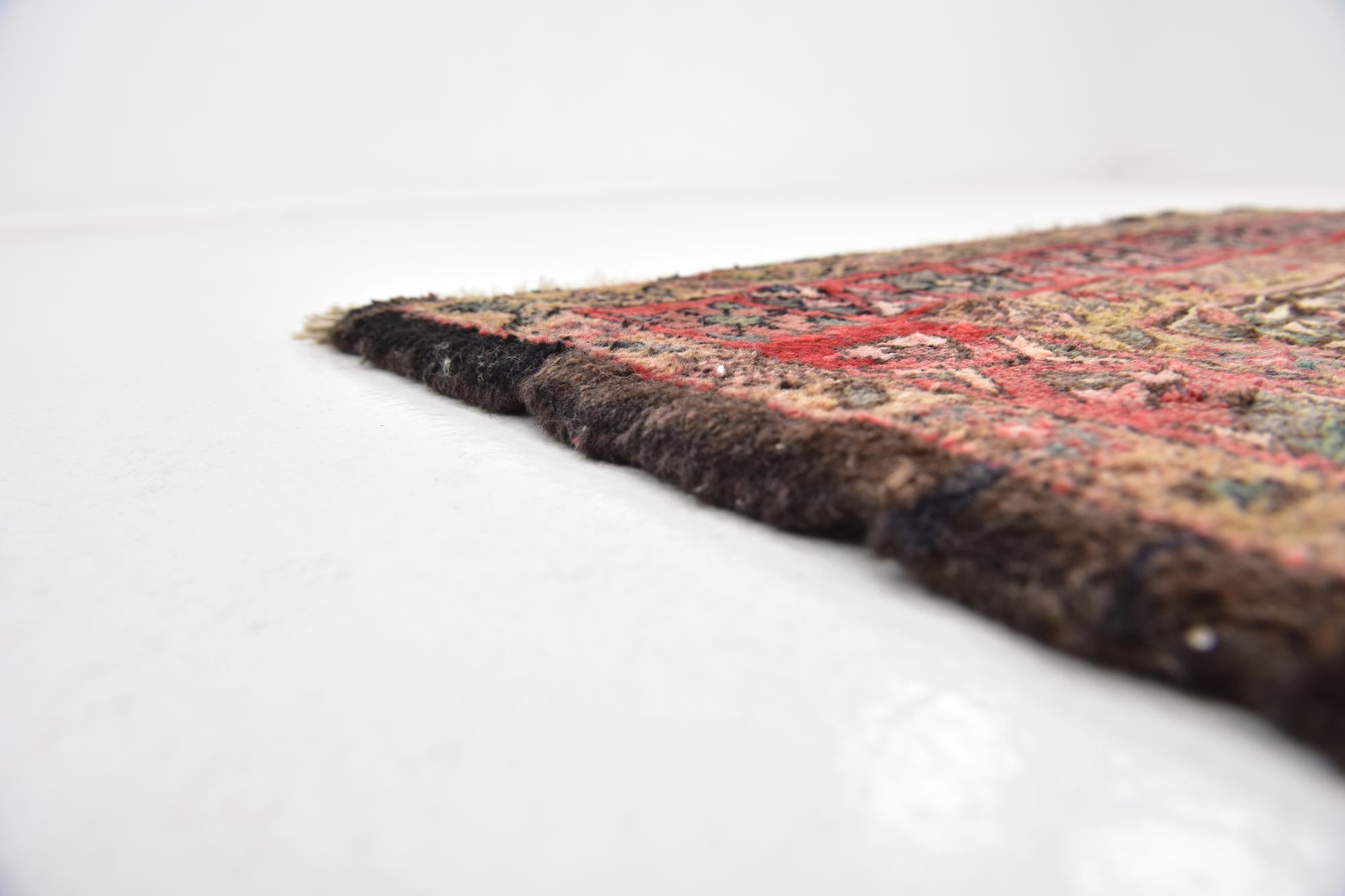 3' 9 x 10' Hand Knotted Hossainabad Persian Wool Runner Rug