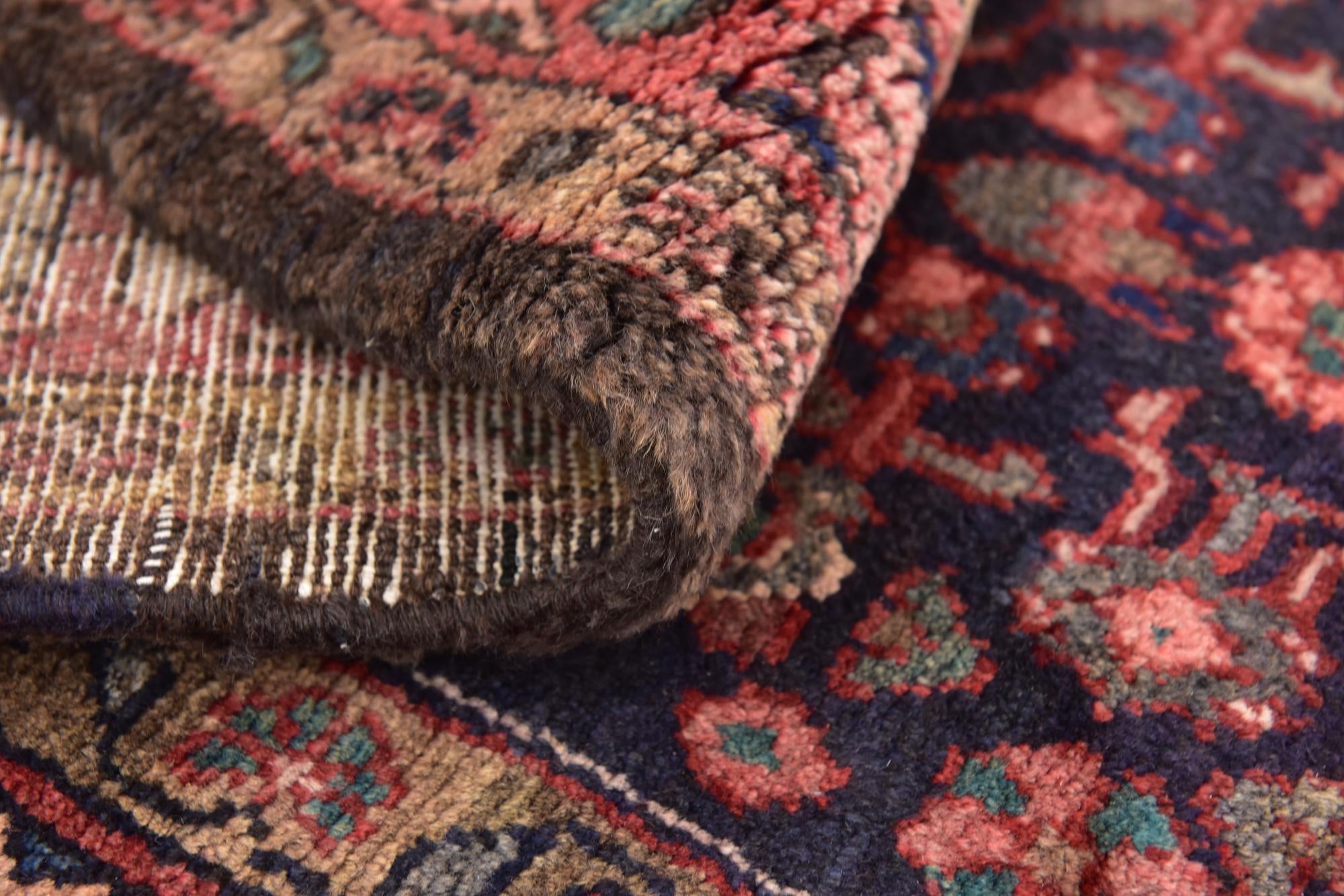 3' 9 x 10' Hand Knotted Hossainabad Persian Wool Runner Rug