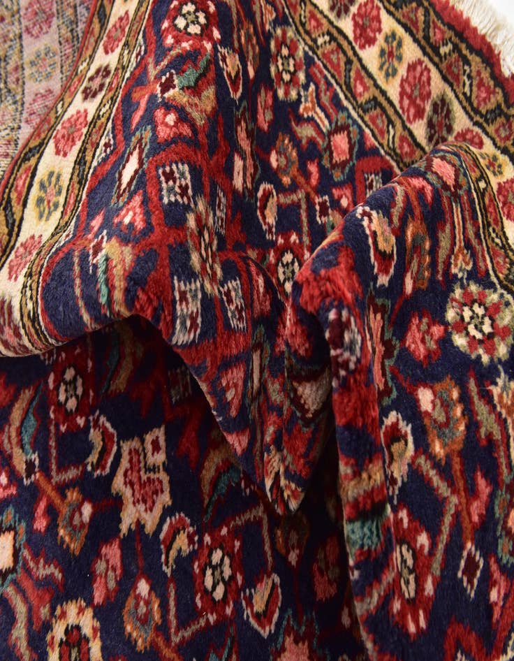 Detail image of 3' 9 x 9' 9  Hand Knotted Hossainabad Persian Wool Runner Rug