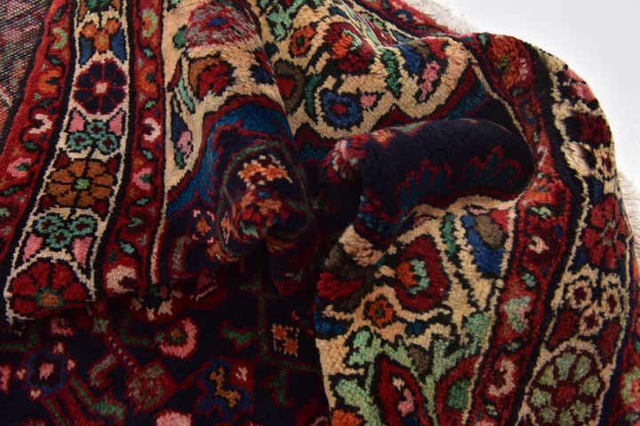 3' 5 x 9' 5 Hand Knotted Hossainabad Persian Wool Runner Rug
