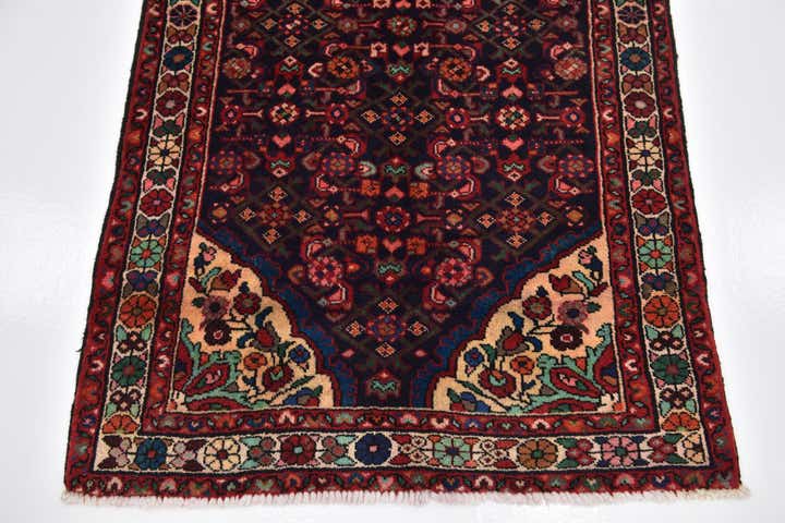 3' 5 x 9' 5 Hand Knotted Hossainabad Persian Wool Runner Rug