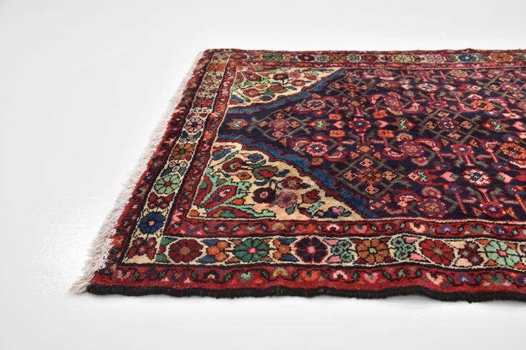 Detail image of 3' 5 x 9' 5 Hand Knotted Hossainabad Persian Wool Runner Rug