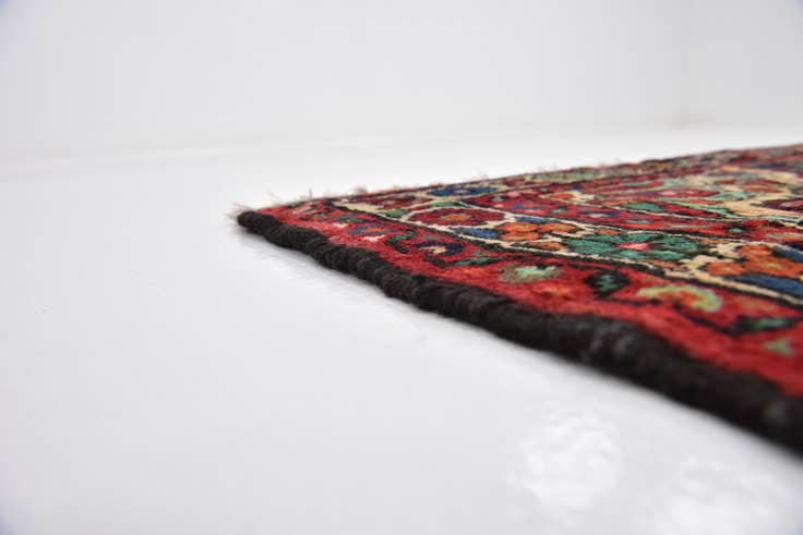Detail image of 3' 5 x 9' 5 Hand Knotted Hossainabad Persian Wool Runner Rug