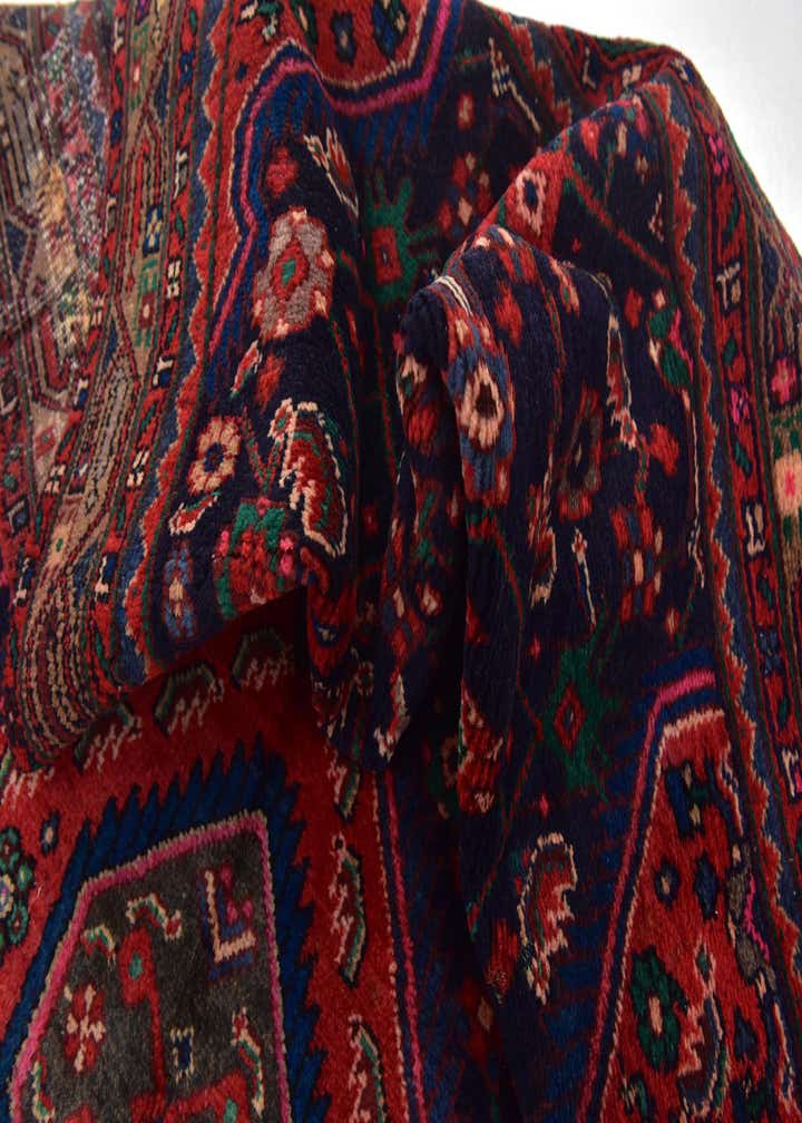 3' 10 x 9' 6 Hand Knotted Hossainabad Persian Wool Runner Rug