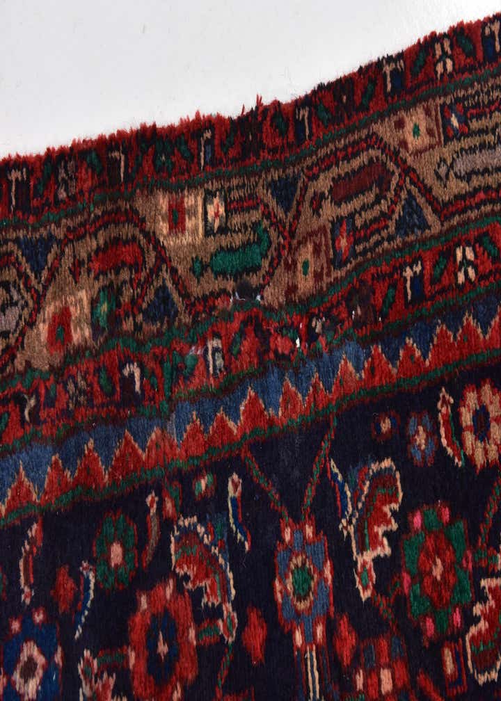 3' 10 x 9' 6 Hand Knotted Hossainabad Persian Wool Runner Rug