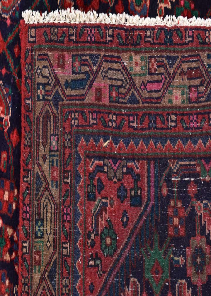 3' 10 x 9' 6 Hand Knotted Hossainabad Persian Wool Runner Rug
