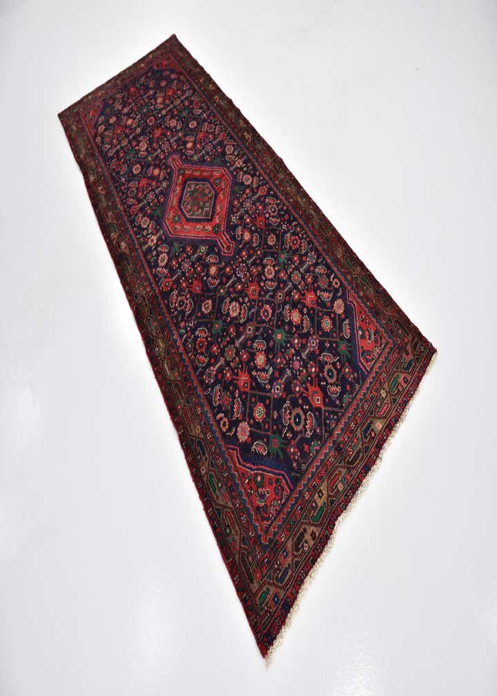 3' 10 x 9' 6 Hand Knotted Hossainabad Persian Wool Runner Rug