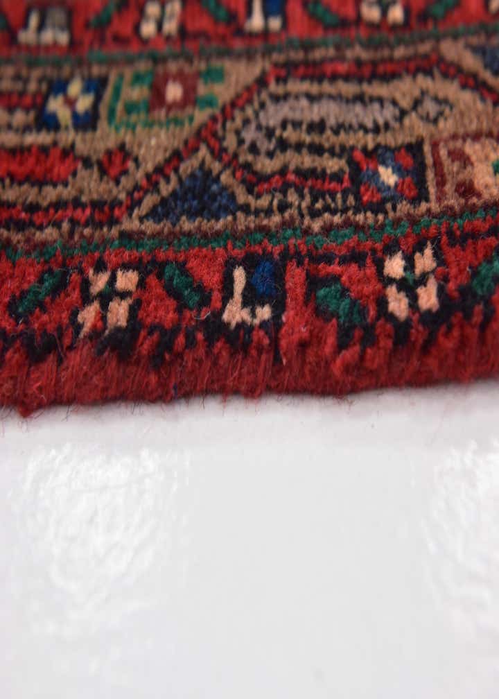 3' 10 x 9' 6 Hand Knotted Hossainabad Persian Wool Runner Rug