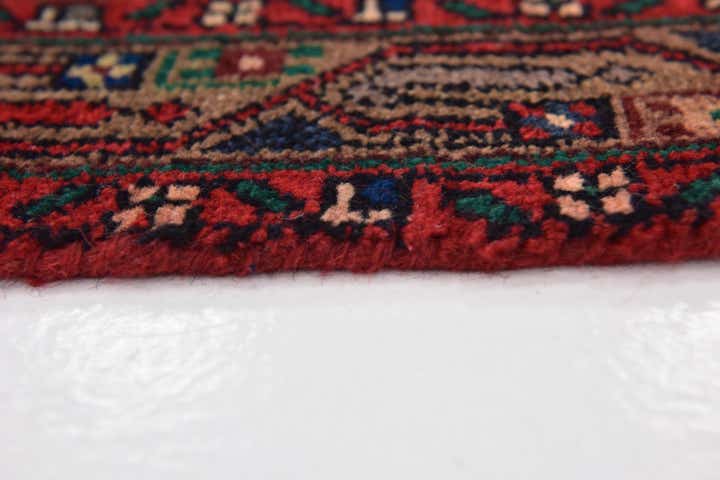3' 10 x 9' 6 Hand Knotted Hossainabad Persian Wool Runner Rug