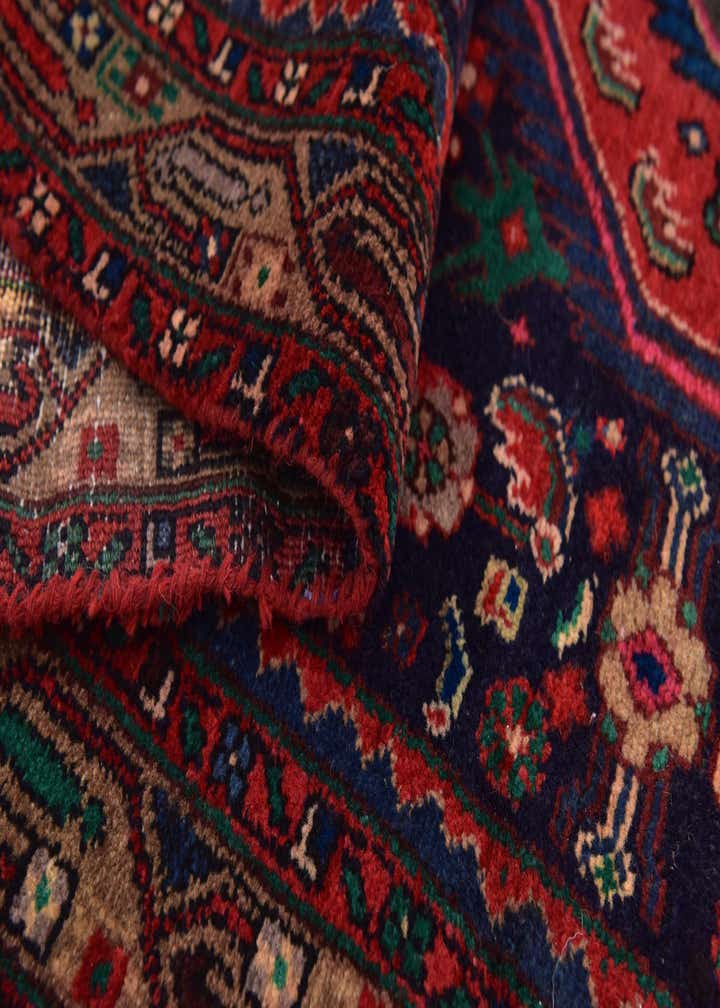 3' 10 x 9' 6 Hand Knotted Hossainabad Persian Wool Runner Rug