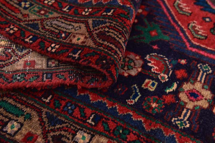3' 10 x 9' 6 Hand Knotted Hossainabad Persian Wool Runner Rug