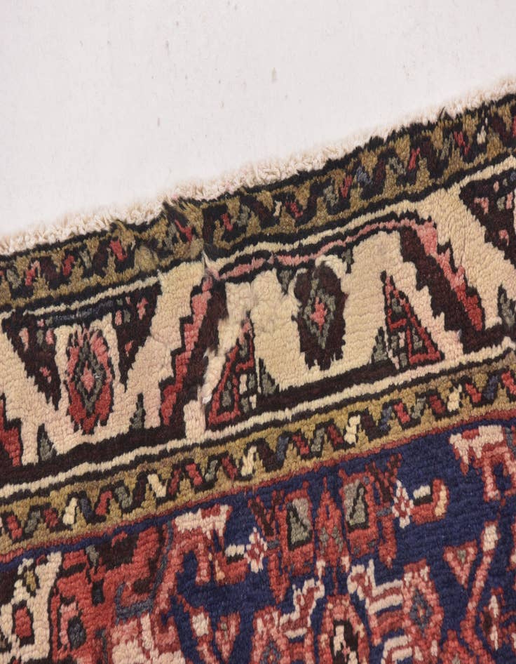 Detail image of 3' 4 x 12' 7 Hand Knotted Hossainabad Persian Wool Runner Rug