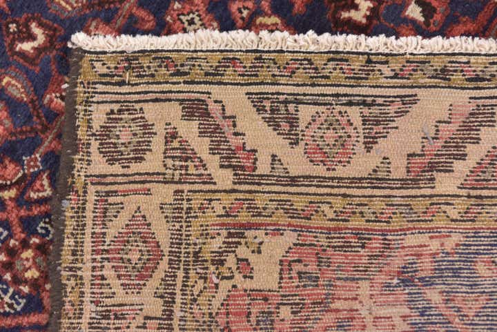 3' 4 x 12' 7 Hand Knotted Hossainabad Persian Wool Runner Rug