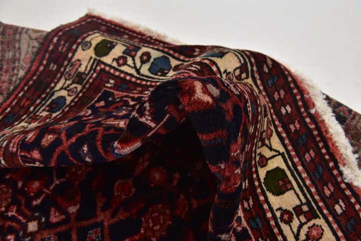 105cm x 300cm Hand Knotted Hossainabad Persian Wool Runner Rug
