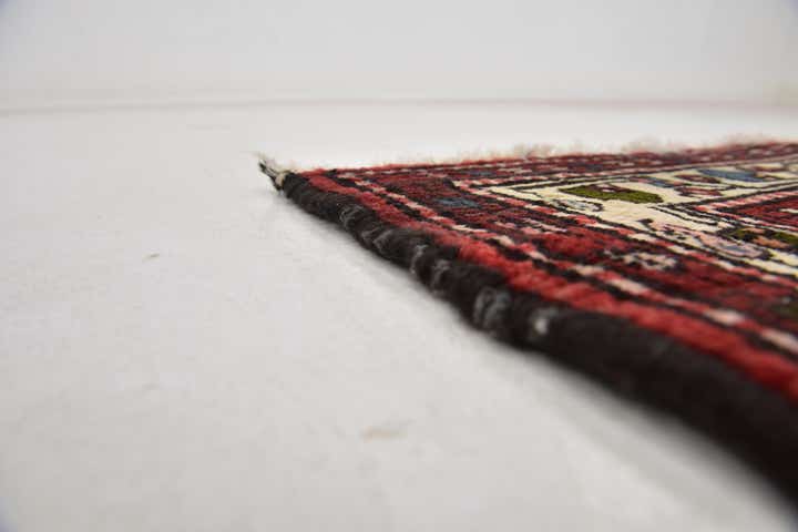 105cm x 300cm Hand Knotted Hossainabad Persian Wool Runner Rug