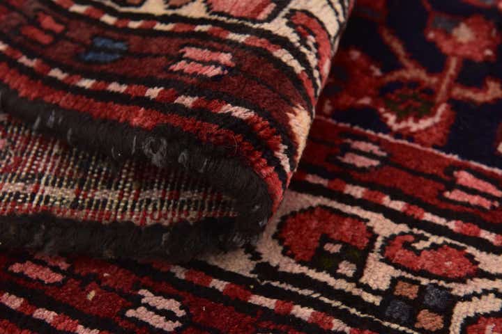 105cm x 300cm Hand Knotted Hossainabad Persian Wool Runner Rug