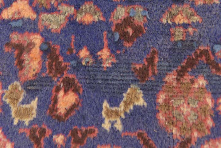 3' 4 x 8' 2 Hand Knotted Hossainabad Persian Wool Runner Rug