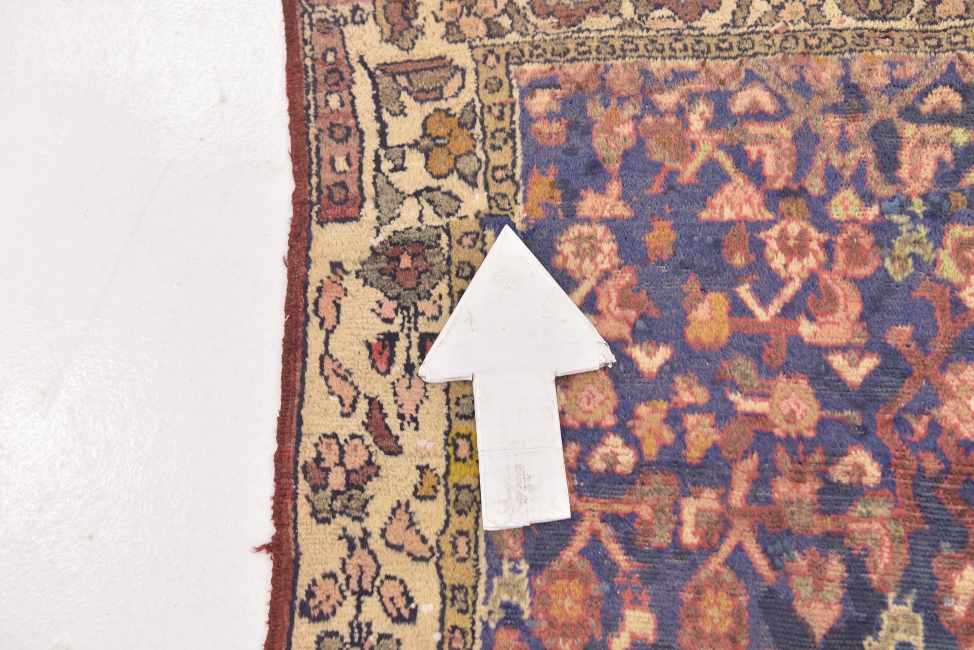 3' 4 x 8' 2 Hand Knotted Hossainabad Persian Wool Runner Rug