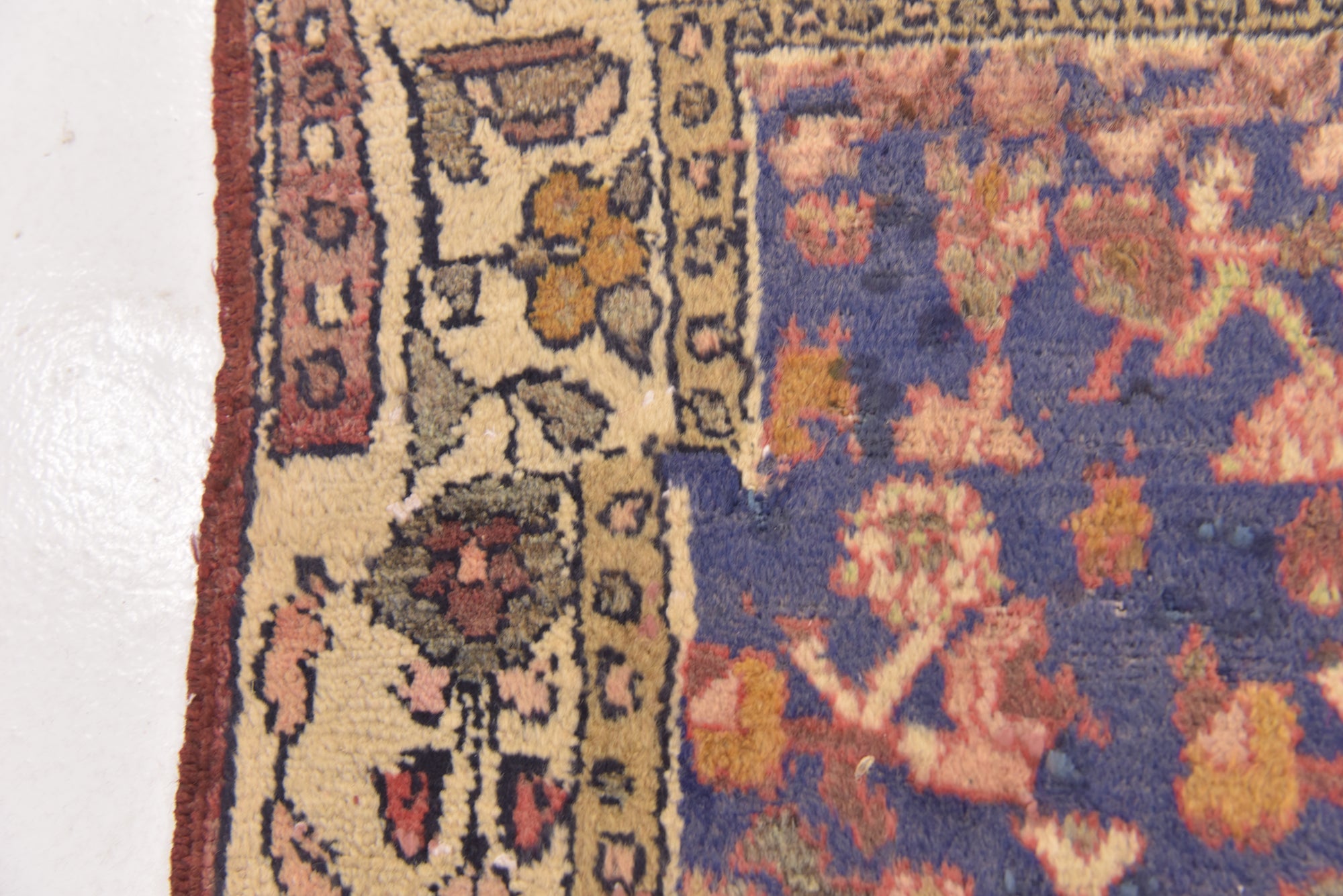 3' 4 x 8' 2 Hand Knotted Hossainabad Persian Wool Runner Rug