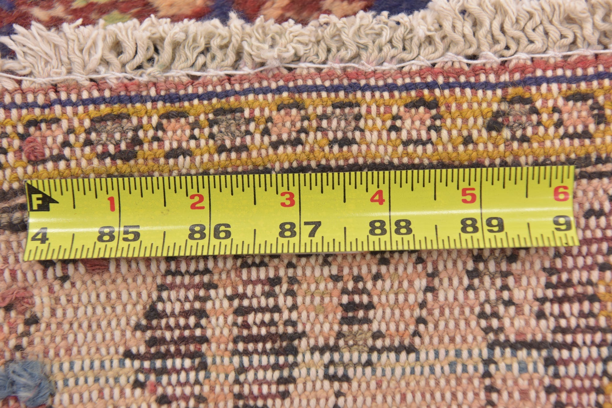 3' 4 x 8' 2 Hand Knotted Hossainabad Persian Wool Runner Rug
