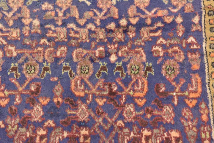 3' 4 x 8' 2 Hand Knotted Hossainabad Persian Wool Runner Rug