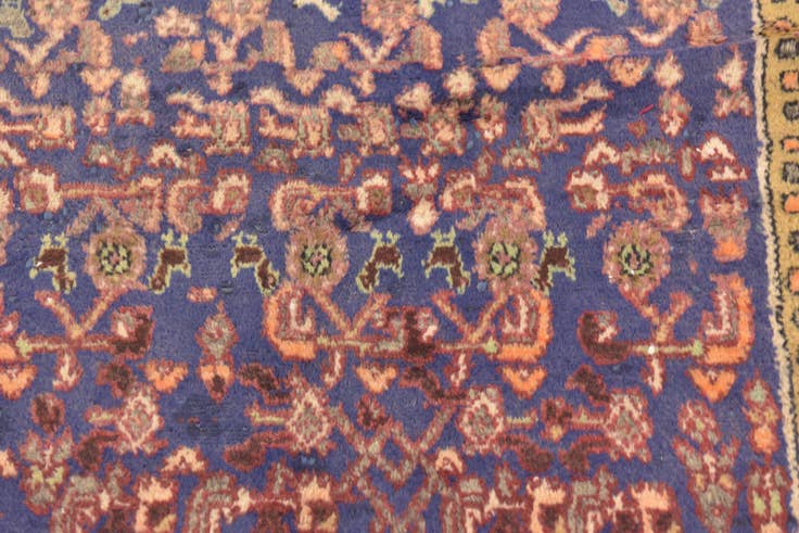 Detail image of 3' 4 x 8' 2 Hand Knotted Hossainabad Persian Wool Runner Rug