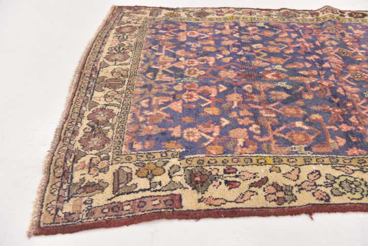 3' 4 x 8' 2 Hand Knotted Hossainabad Persian Wool Runner Rug