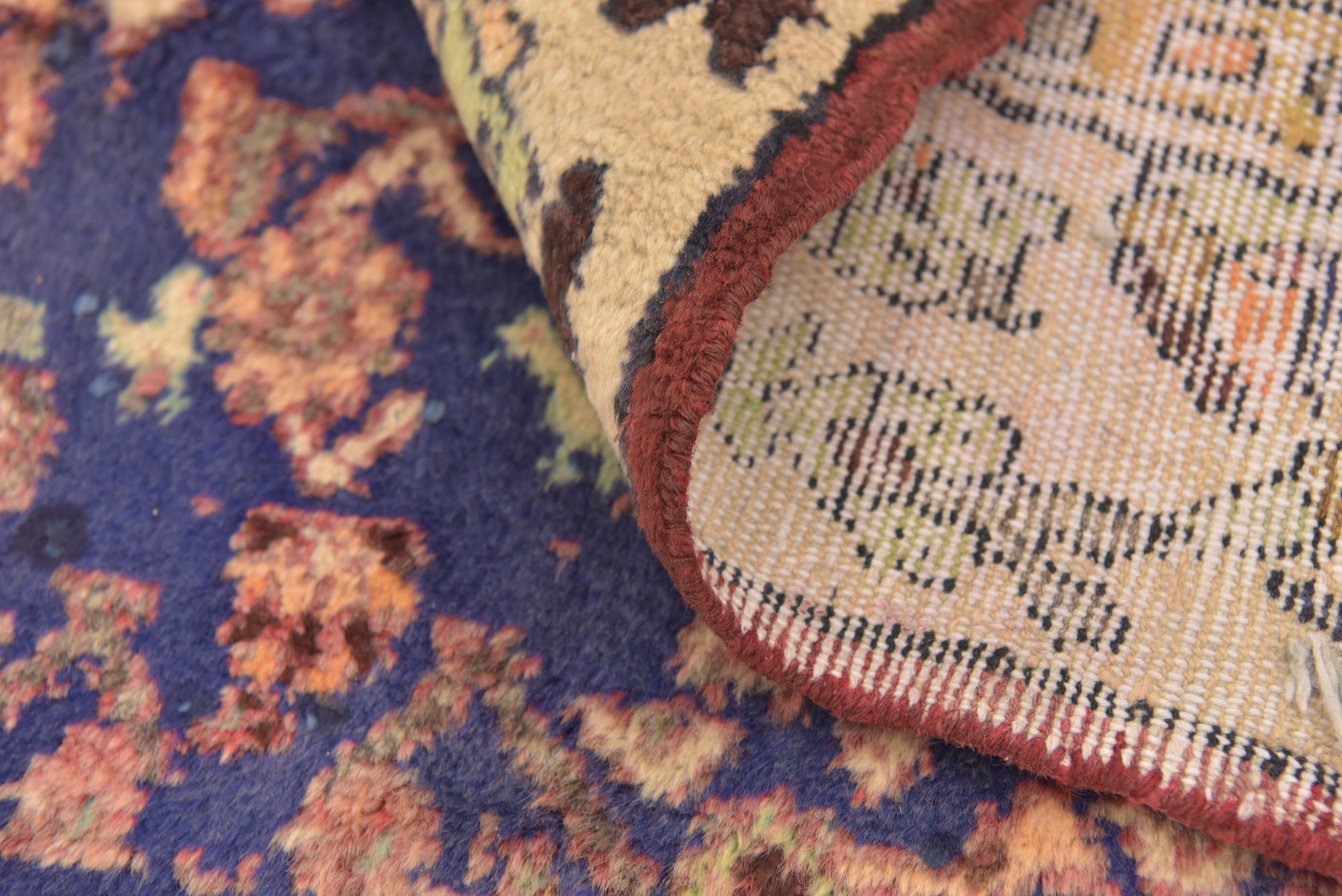 3' 4 x 8' 2 Hand Knotted Hossainabad Persian Wool Runner Rug