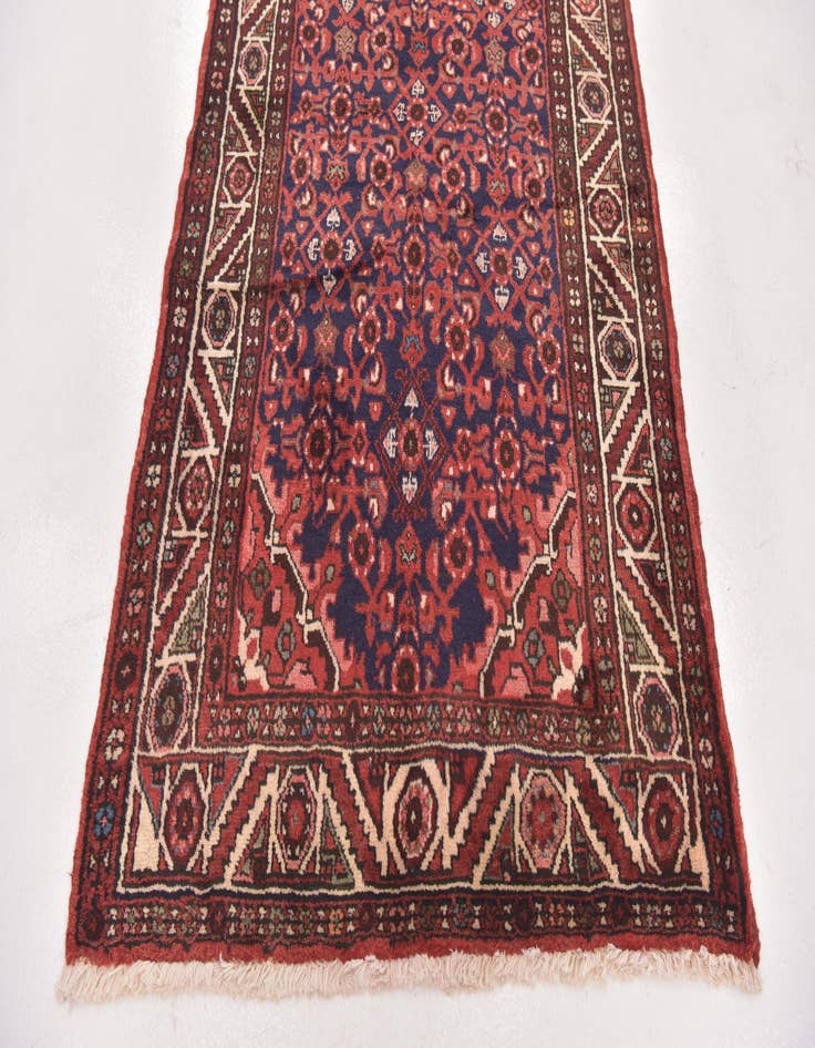 Detail image of 3' 7 x 9' 6  Hand Knotted Hossainabad Persian Wool Runner Rug