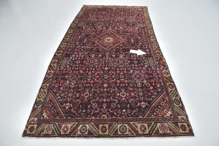 5' x 9' 10 Hand Knotted Hossainabad Persian Wool Runner Rug