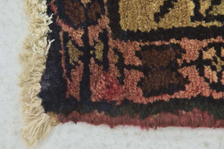 3' 7 x 10' 3 Hand Knotted Hossainabad Persian Wool Runner Rug