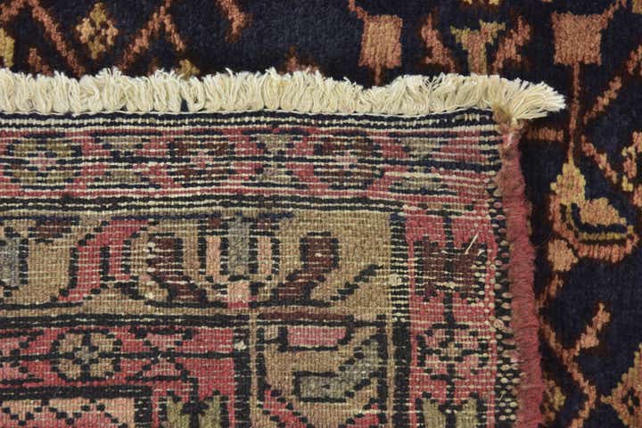 3' 7 x 10' 3 Hand Knotted Hossainabad Persian Wool Runner Rug