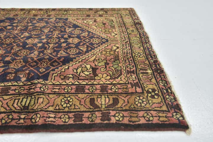 3' 7 x 10' 3 Hand Knotted Hossainabad Persian Wool Runner Rug