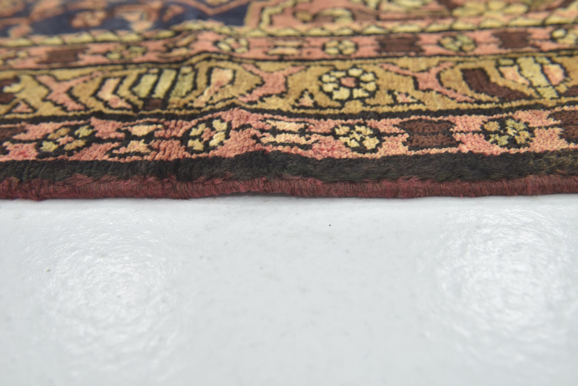 3' 7 x 10' 3 Hand Knotted Hossainabad Persian Wool Runner Rug