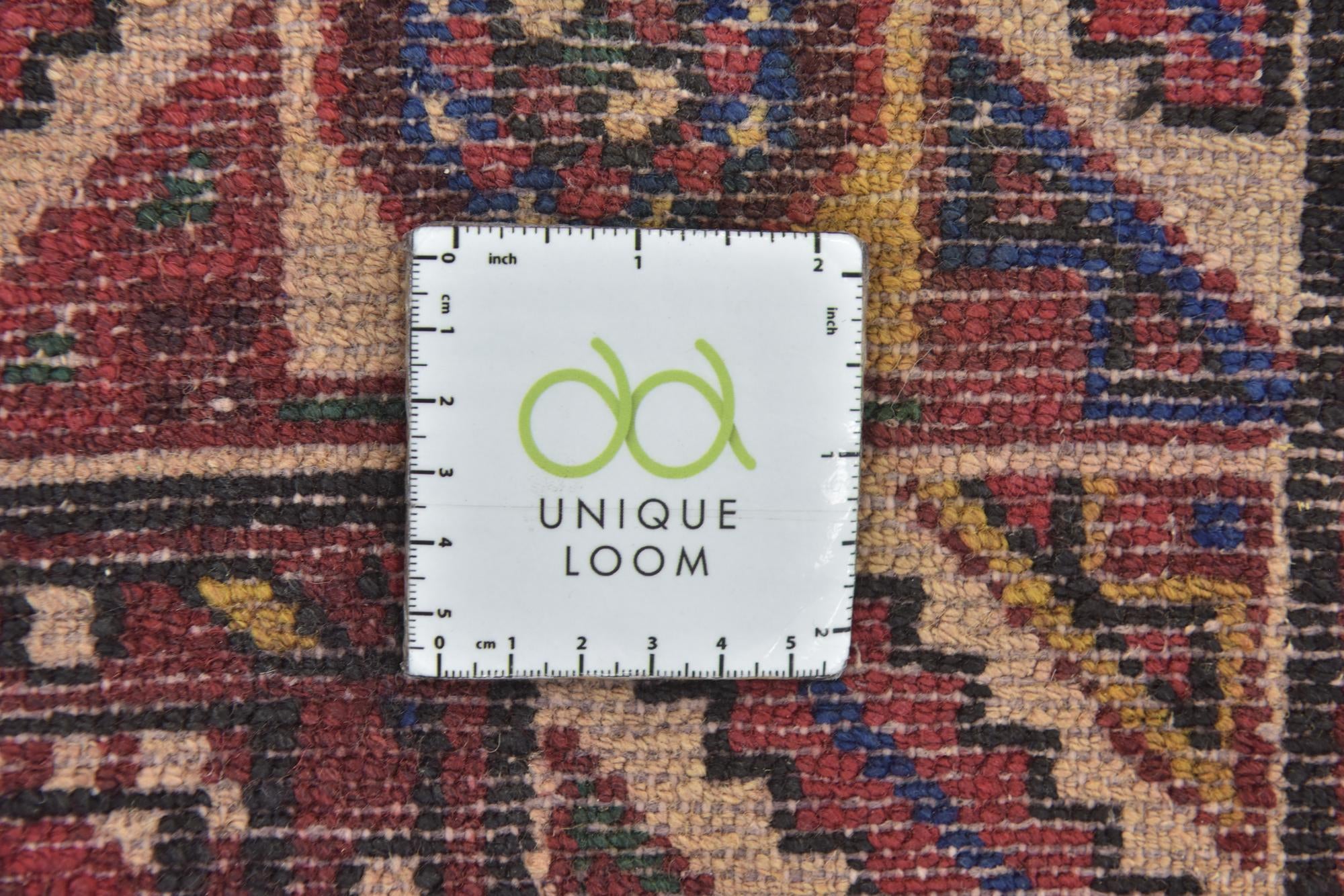 3' 8 x 9' 9 Hand Knotted Hossainabad Persian Wool Runner Rug