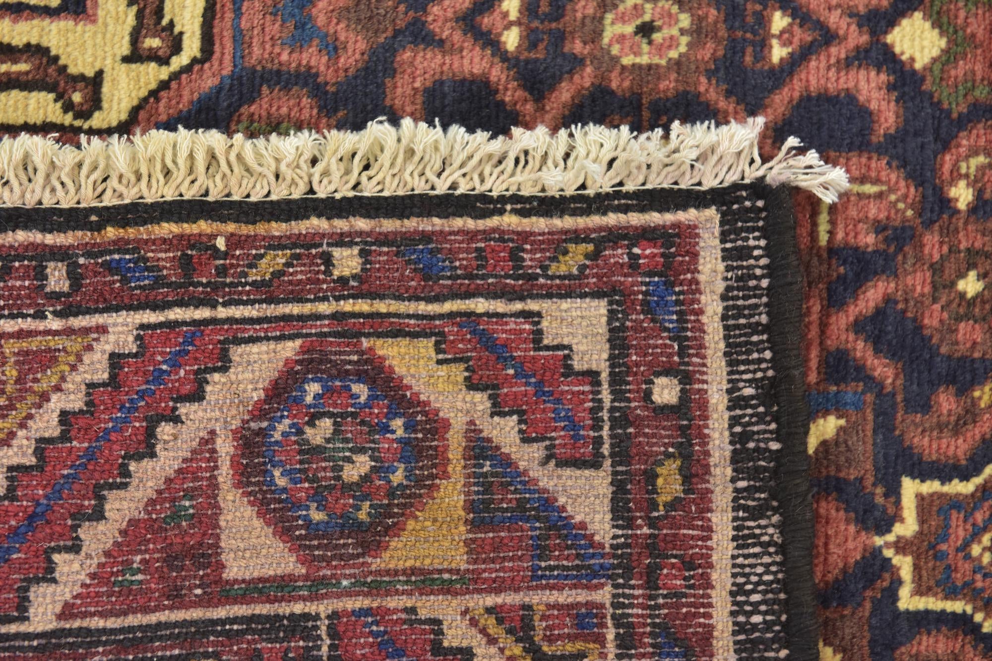 3' 8 x 9' 9 Hand Knotted Hossainabad Persian Wool Runner Rug