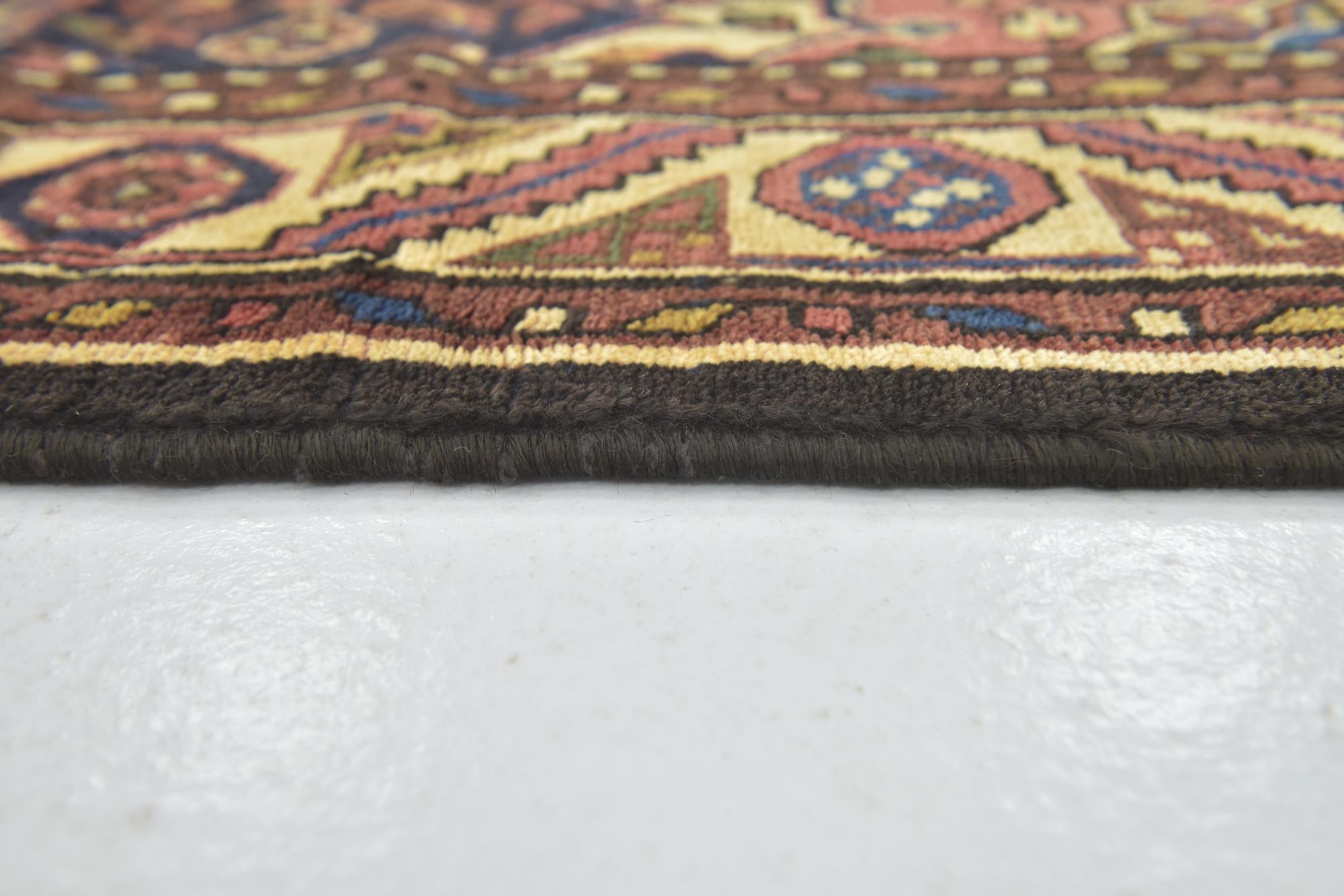 3' 8 x 9' 9 Hand Knotted Hossainabad Persian Wool Runner Rug