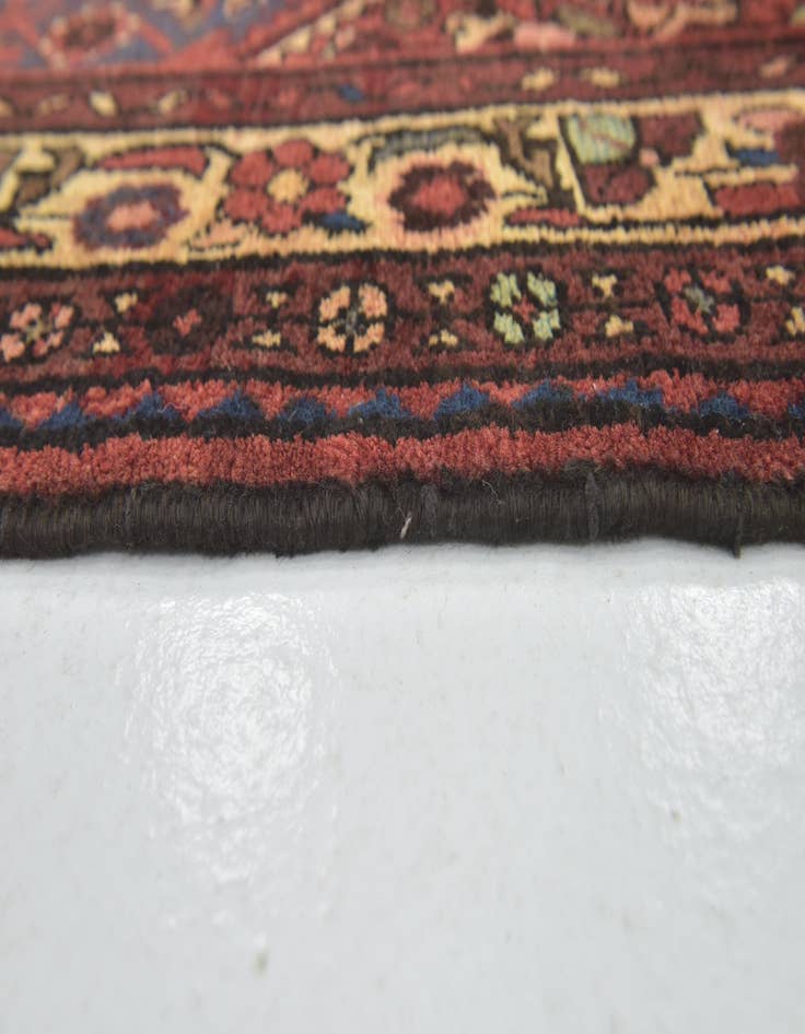Detail image of 3' 10 x 9' 10  Hand Knotted Hossainabad Persian Wool Runner Rug
