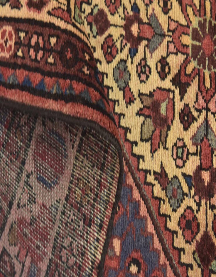 Detail image of 3' 10 x 9' 10  Hand Knotted Hossainabad Persian Wool Runner Rug
