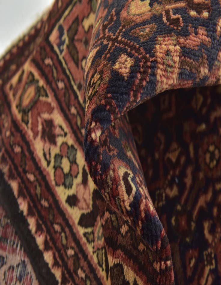 Detail image of 3' 10 x 10'  Hand Knotted Hossainabad Persian Wool Runner Rug