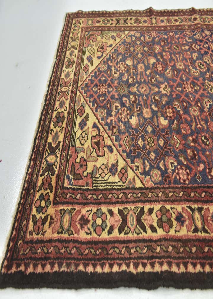 3' 10 x 10' Hand Knotted Hossainabad Persian Wool Runner Rug